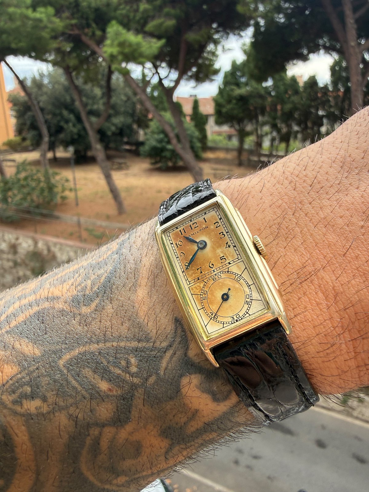 Ceas vintage Hamilton Seckron „Doctor’s Watch” – Art Deco anii '30
