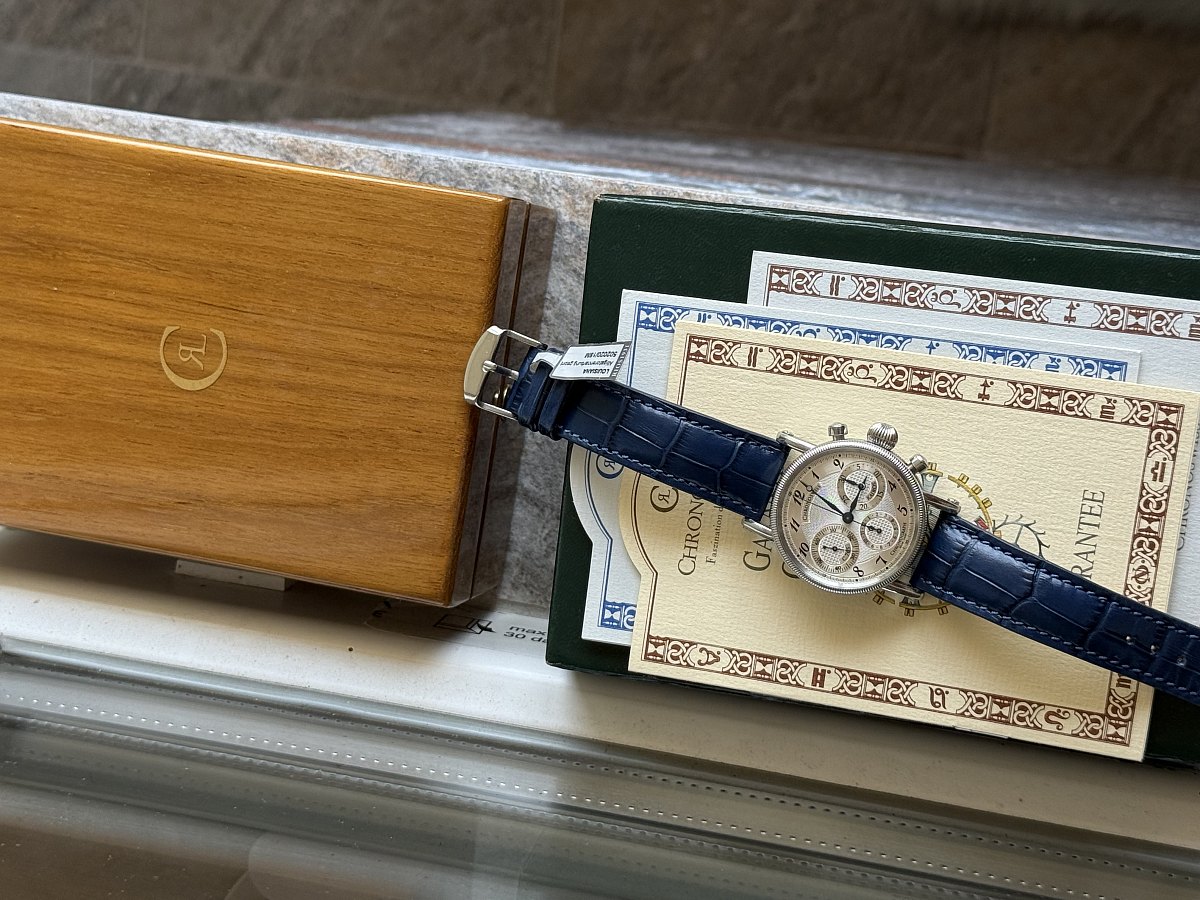 Chronoswiss Kairos Chronograph Automatic – Cadran Argint Masiv 925 – Nou / Full Set